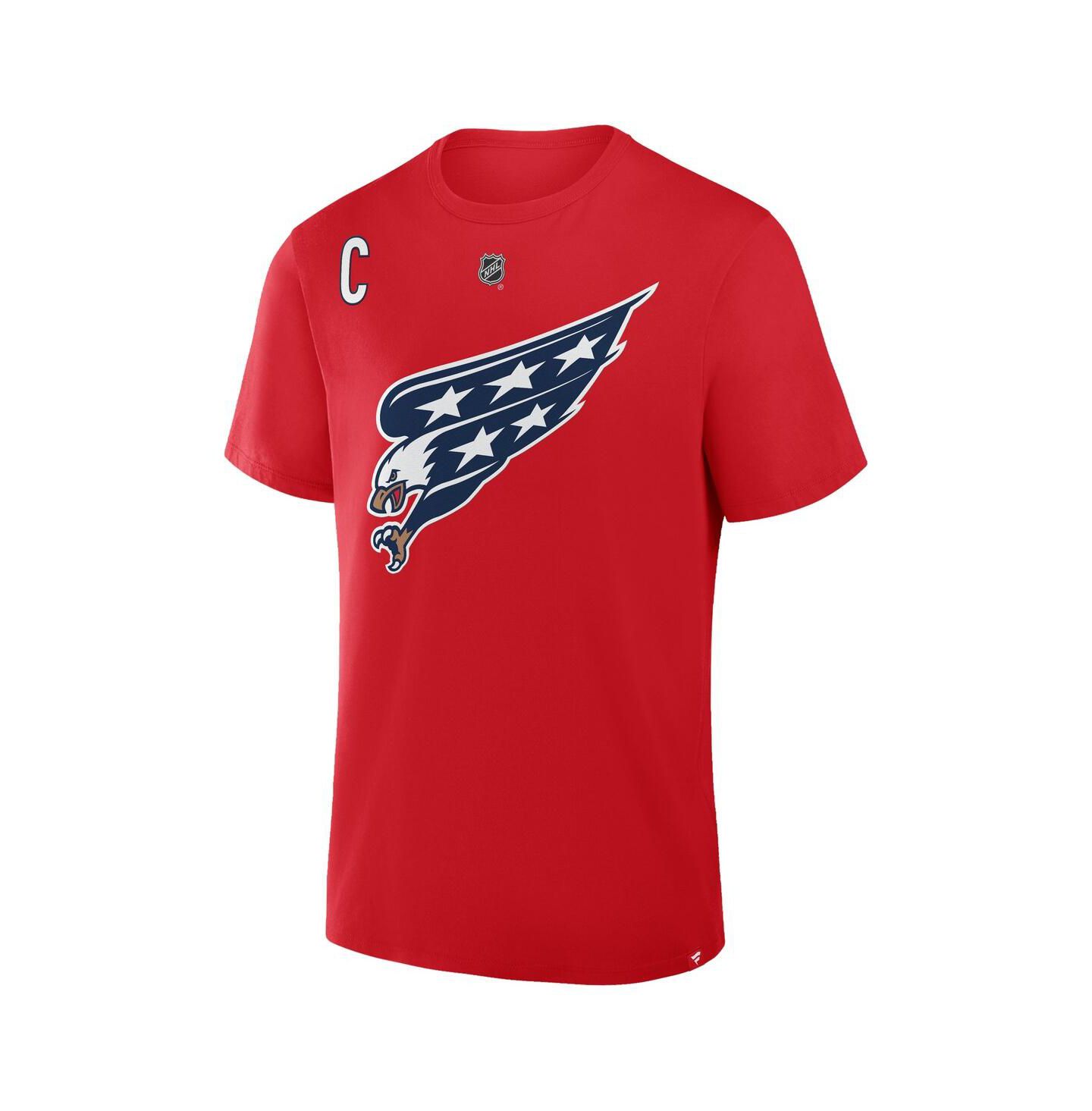 Мужская футболка Fanatics Alexander Ovechkin Red Washington Capitals Authentic Stack Name & Number — фото 2