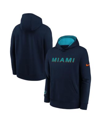 Nike - Big Boys and Girls Pitch Blue Miami Dolphins 2025 Rivalries Collection Club Hoodie