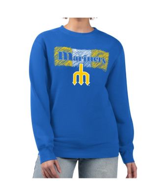 Starter - Women's Royal Seattle Mariners Team Color Shading Fleece Pullover Sweatshirt