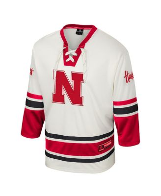 Men's Cream Nebraska Huskers Puck Proud Fashion Hockey Jersey