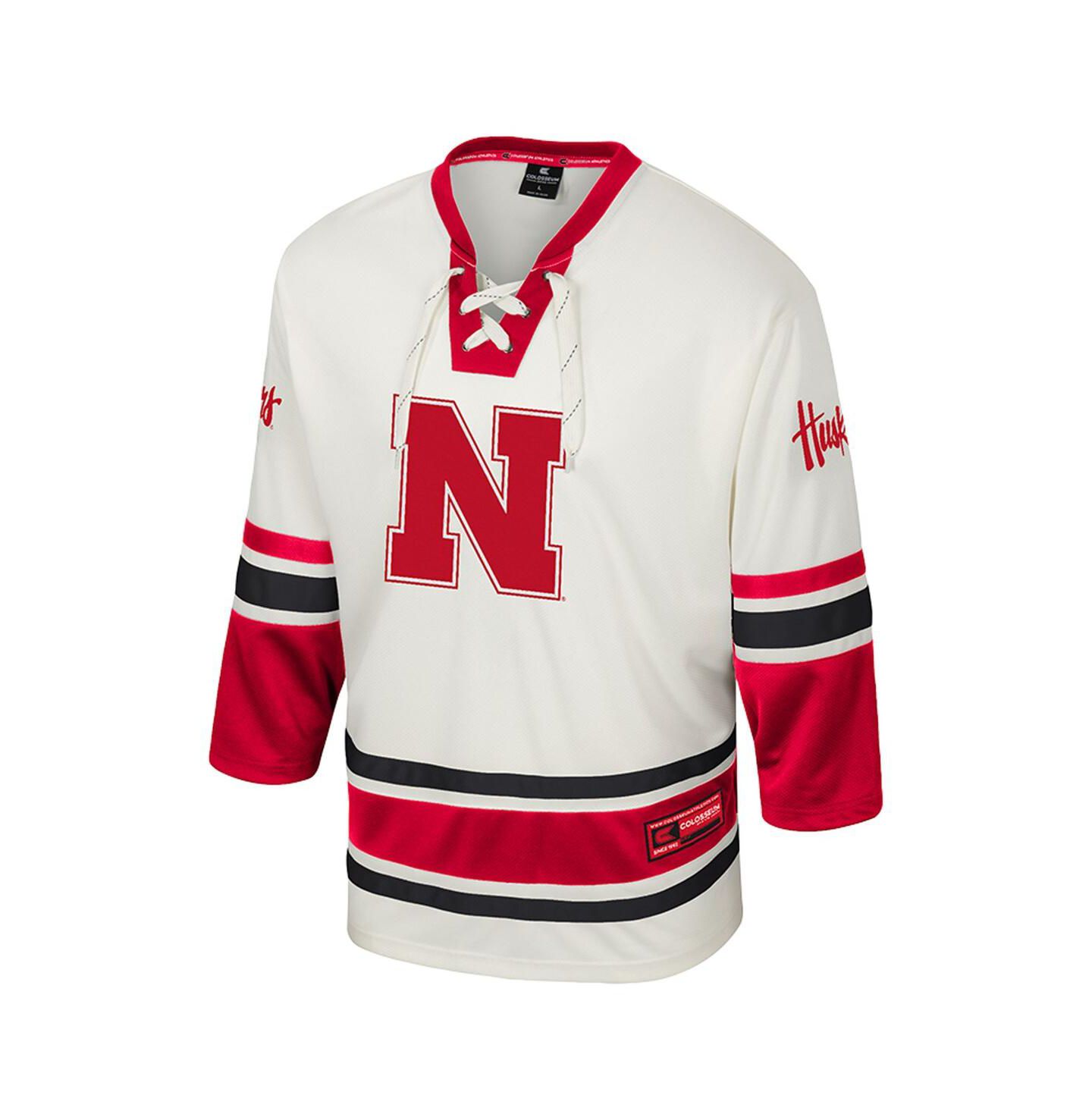 Мужской топ Colosseum Cream Nebraska Huskers Puck Proud Fashion Hockey Jersey — фото 2
