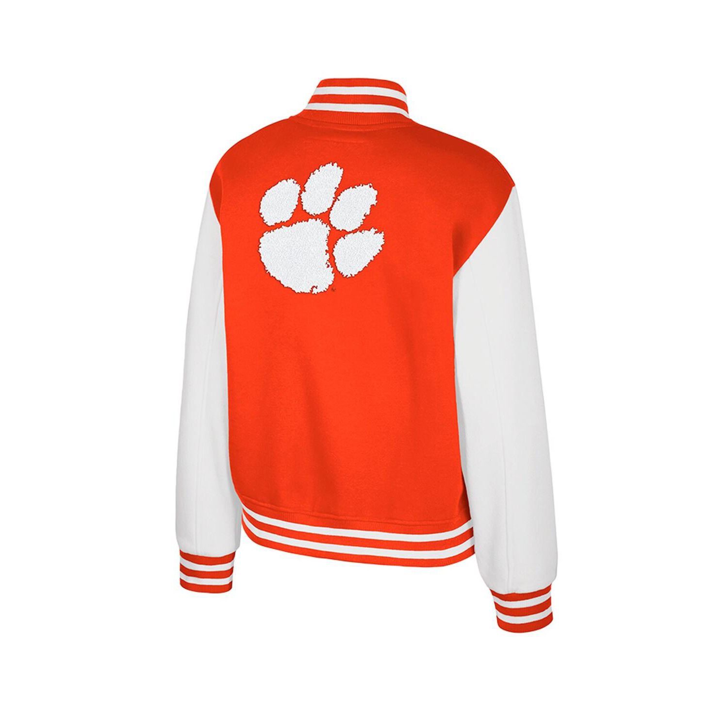 Women's Orange Clemson Tigers French Baguette Full snap Fleece Jacket