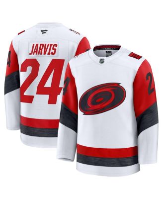 Fanatics - Men's Seth Jarvis White Carolina Hurricanes Away Premium Jersey