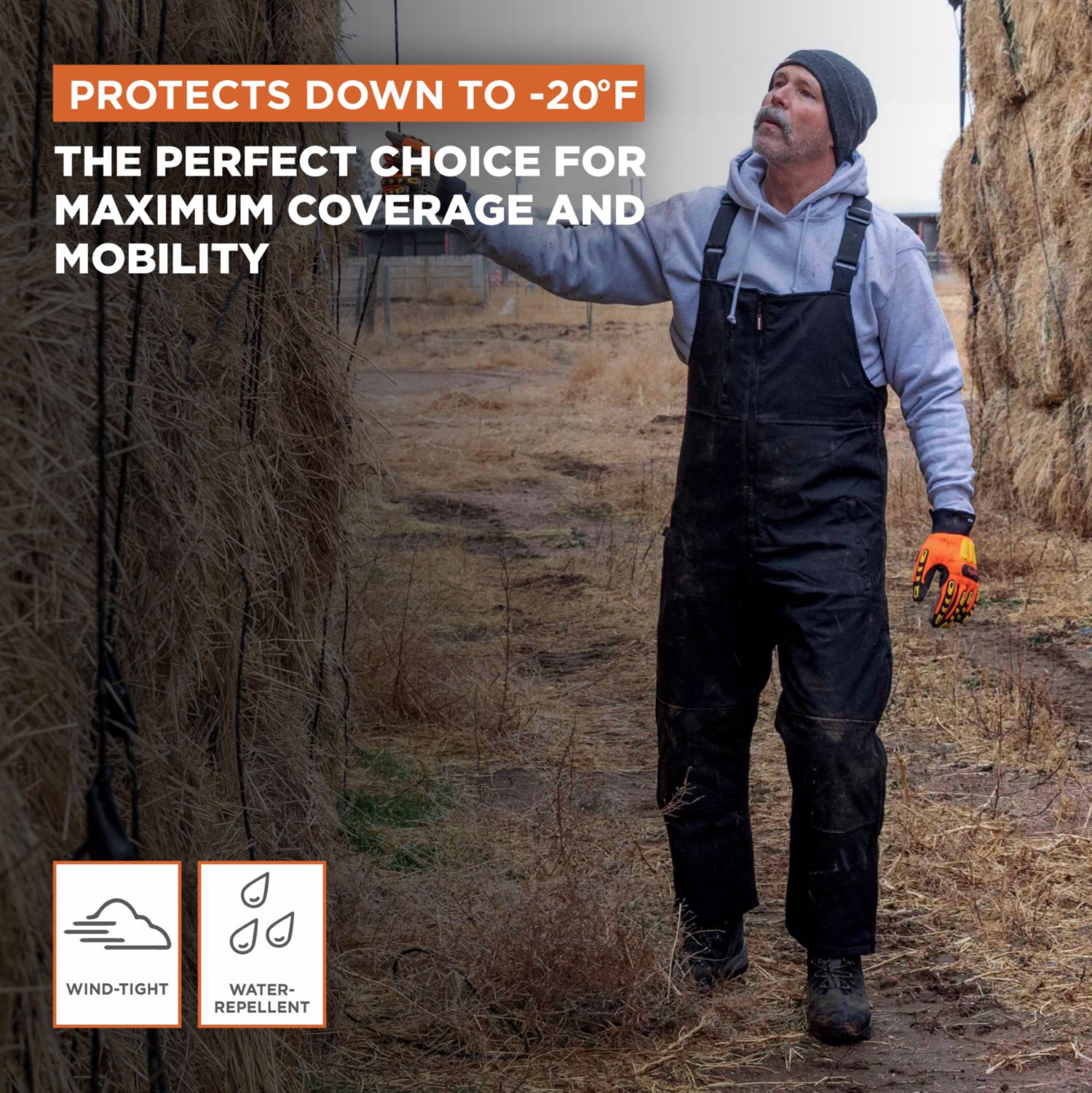 Men's Insulated Softshell Bib Overalls