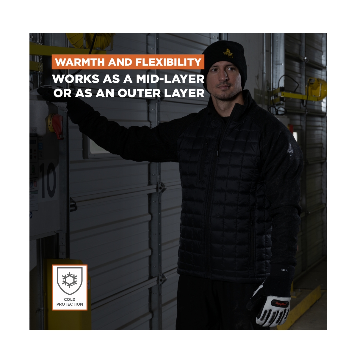 RefrigiWear Big & Tall EnduraQuilt Hybrid Quilted Jacket - Lightweight Insulated Work Jacket