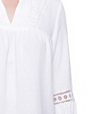 Petite Long Sleeve Collared Top