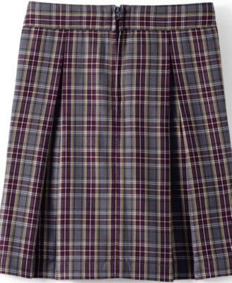 Big Girls Top of Knee Plaid Skort