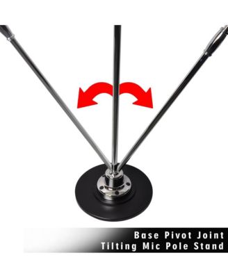 Classic Retro Vintage Style Microphone & Swing Stand, Silver Style