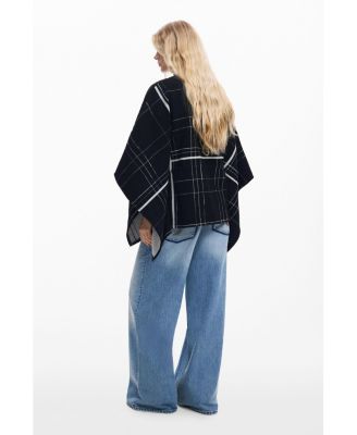 Women's Checkered poncho