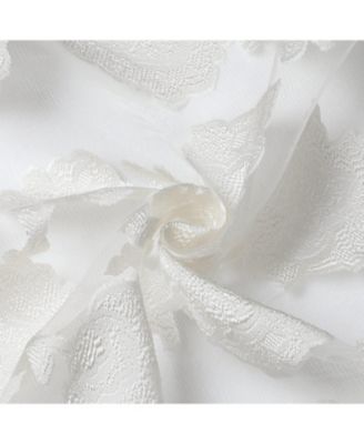 Moroccan Accents by 1 Piece Rod Pocket Clipped Elegant Sheer Curtain Panel - Beige