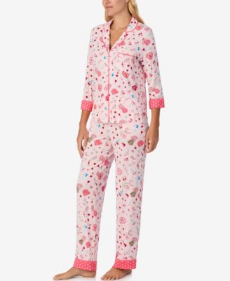 Women's 2-Piece Sleepwear 3/4-Sleeve Top and Pajama Pants Set