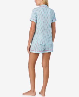 Women's 2-Piece Sleepwear Short-Sleeve Shirt and Pajama Shorts Set