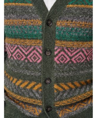 Men's Fair Isle Wool Cardigan