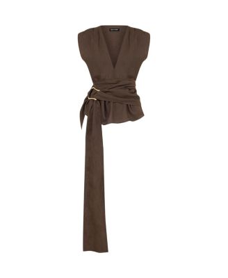 Women's Waist Accessory Detailed Blouse