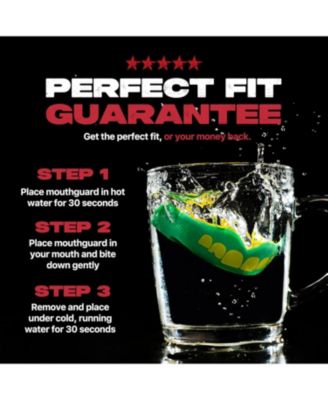 EXTRO Dual Layer Sports Mouth Guard and Disinfectant Spray Bundle for Basketball, Football, MMA, Hockey, Wrestling - Junior - Goldie