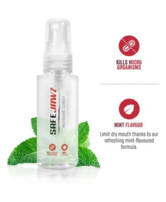 EXTRO Dual Layer Sports Mouth Guard and Disinfectant Spray Bundle for Basketball, Football, MMA, Hockey, Wrestling - Junior - Goldie