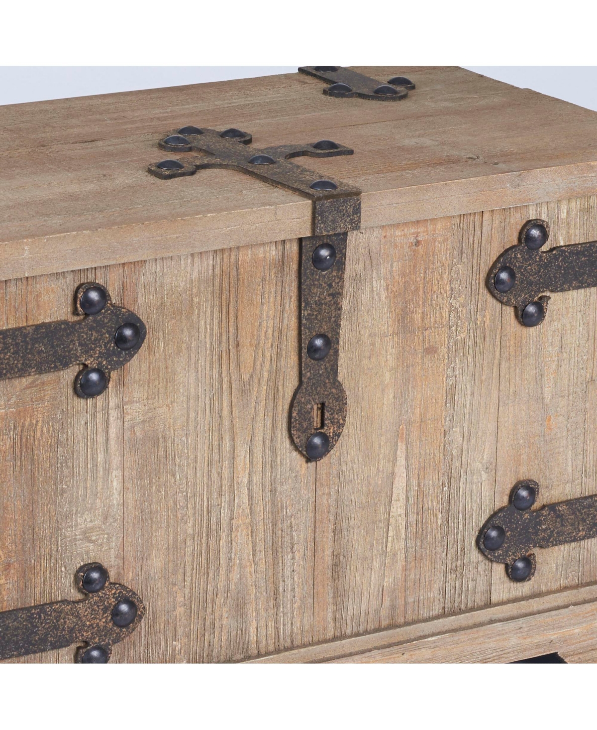 Household Essentials Decorative Trunk, Victorian, Small, Chinese Fir Wood
