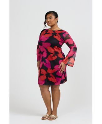 Women's Bold Floral Print Mini Dress