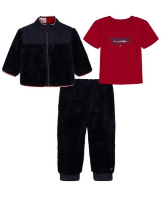 Tommy Hilfiger - Baby Boys 3-Piece T-Shirt, Jacket and Pants Set