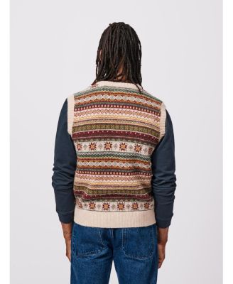 Fair Isle Slipover Wool Vest