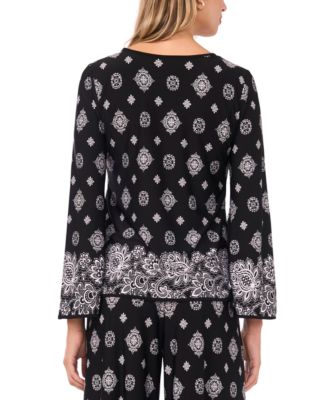 Petite Bell Sleeve Crewneck Top