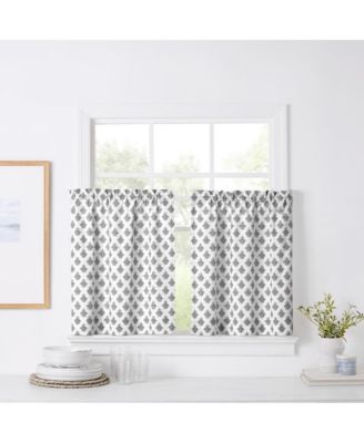 Manchester Window Treatment 1.5" Rod Pocket 100% Cotton Curtain Tiers 50" x 36" Black