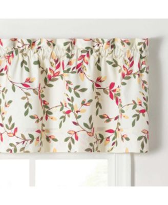 Ellis Vintage Stylish Medium Scale Printed Vine Pattern 1.5" Rod Pocket Tailored Valance 58"x15" Pecan