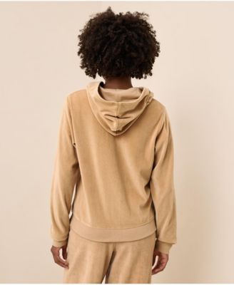 Women's Organic Cotton Velour Zip Hoodie