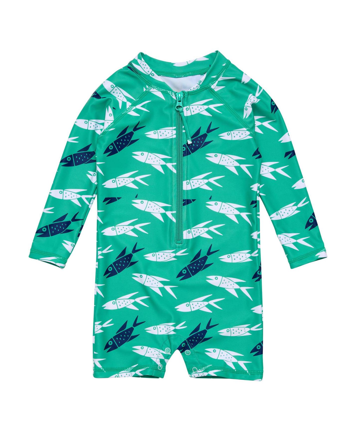 Snapper Rock Baby Boys Baby-Off The Hook LS Sunsuit, цвет: Зелёный — фото 1