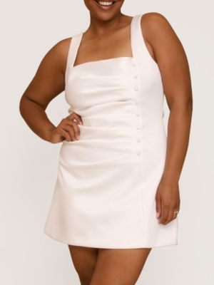 Women's Bonnie Square Neck Satin Mini Dress