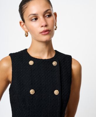 Women's Sleeveless Structured Tweed Dress