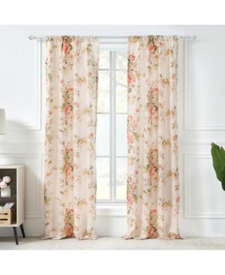 Grace Embrace Beauty Luxurious Modern Window Treatment Panel Pair Window Each Panel 42"x84" Buttercup