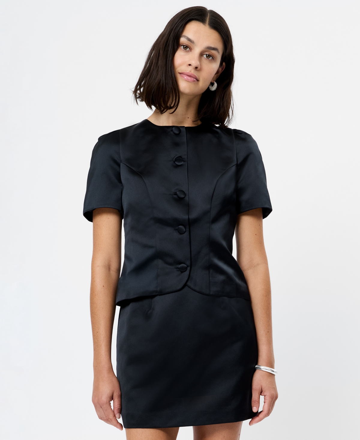 French Connection Women's Jaxon Puff Sleeves Top