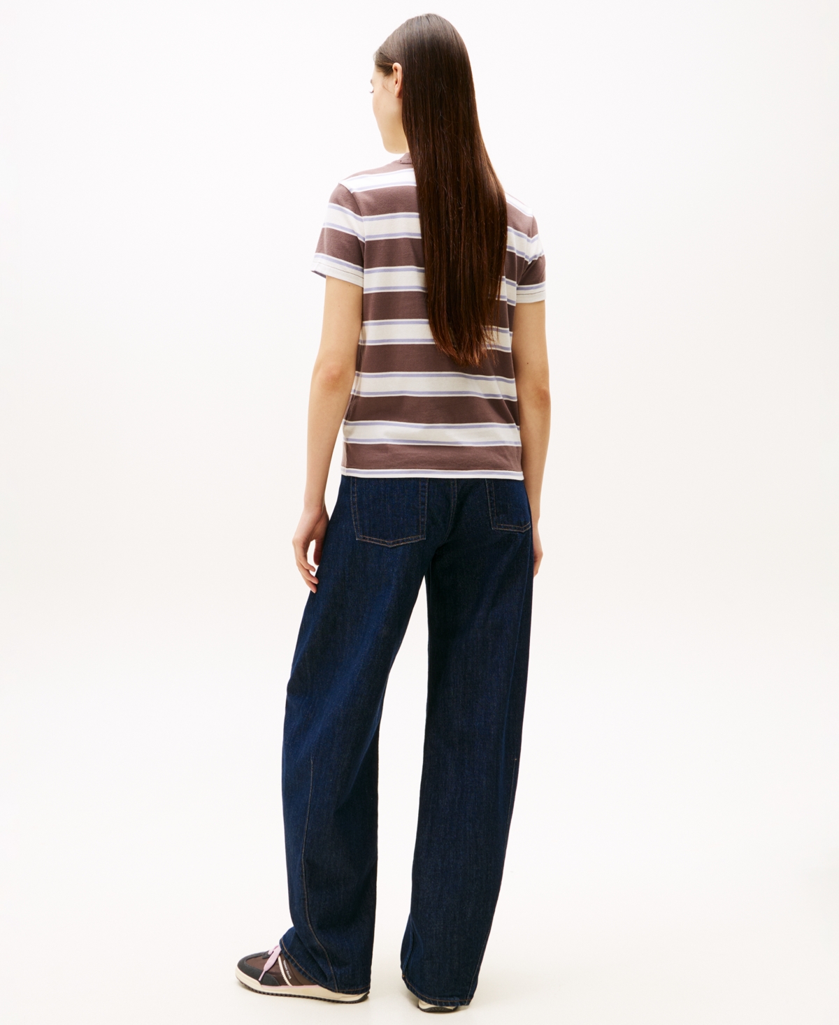 Tommy Jeans Women's Flag Jersey Crewneck T-shirt In Multi