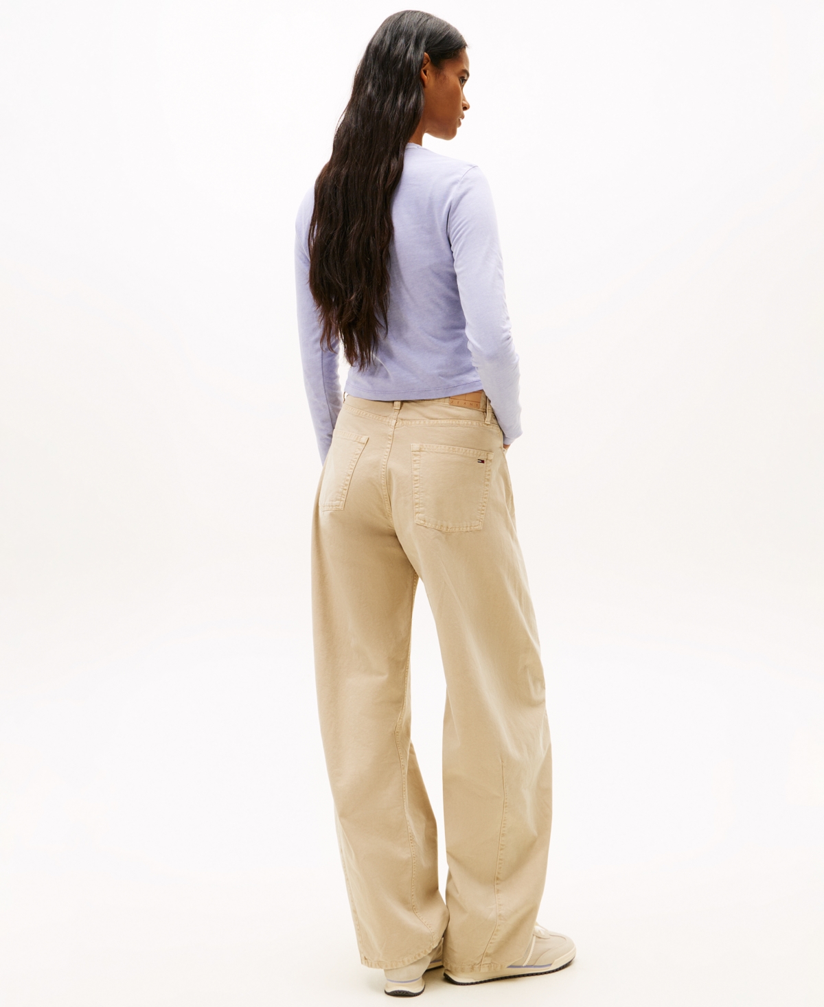 Tommy Jeans Women's Long-Sleeve Garment Dyed Logo T-Shirt