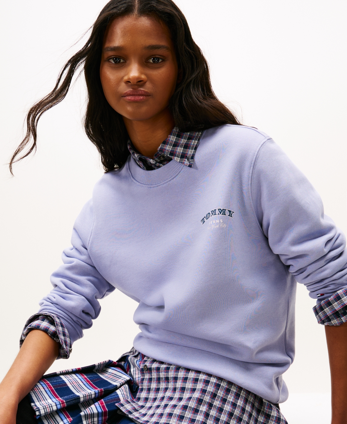 Tommy Jeans Women's Dollar Stack Logo Crewneck Sweatshirt