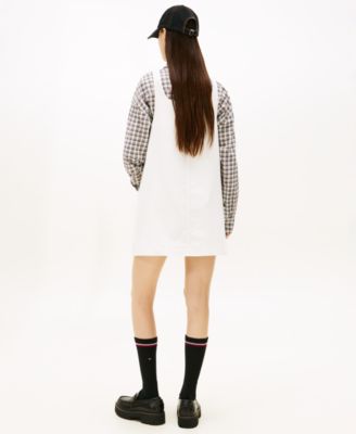 Women's Corduroy Pinafore Scoop Neck Dress