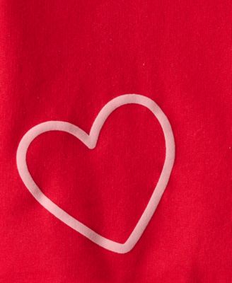 Baby Girls' Heart French Terry T-Shirt and Pants, 2-Piece Set