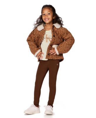 Calvin Klein - Girls 2T-6X Top, Jacket and Pants, 3-Piece Set