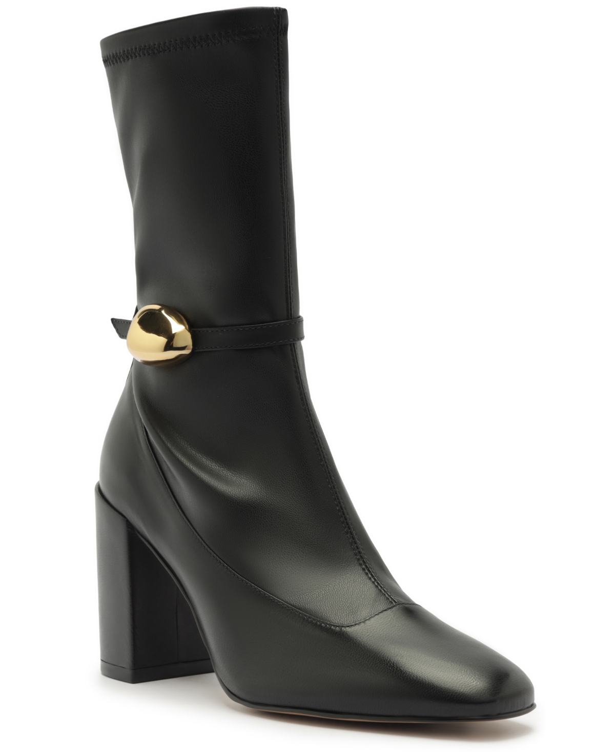 Arezzo Women's Farrah High Block Square Toe Booties