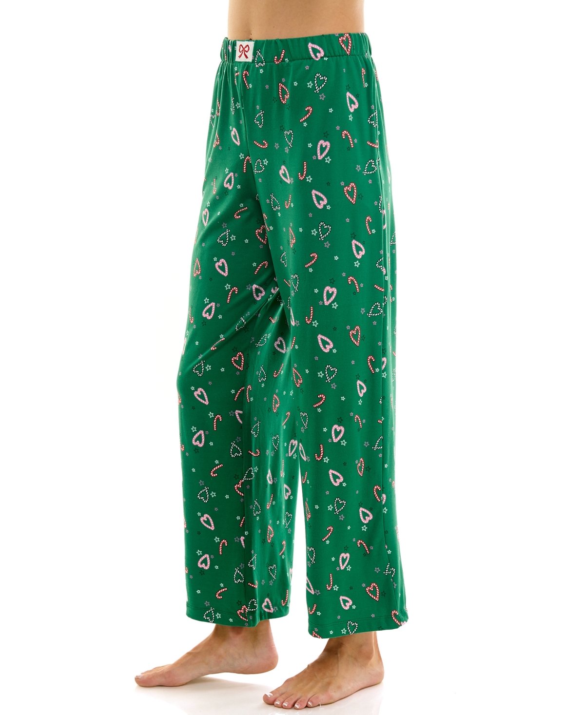 Roudelain Women's Printed Open Leg Velour Pants In Green
