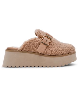 Women's Cozy Buckle Platform Clogs