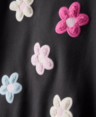 Girls' Toddler 2T-5T Floral Long-Sleeve Pull-On Sweatshirt