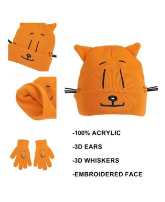 Petey the Cat Youth Cuff Hat And Knit Gloves Cold Weather Set