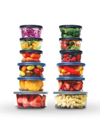 24 Piece Glass Food Storage Set
