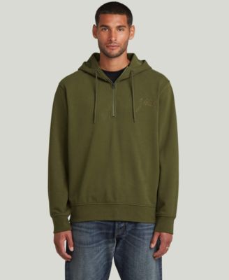 G-Star Raw - Men's Quarter-Zip Hooded Sweater