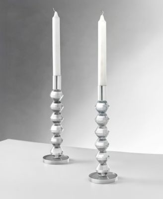 Reed Candlesticks, Set of 2