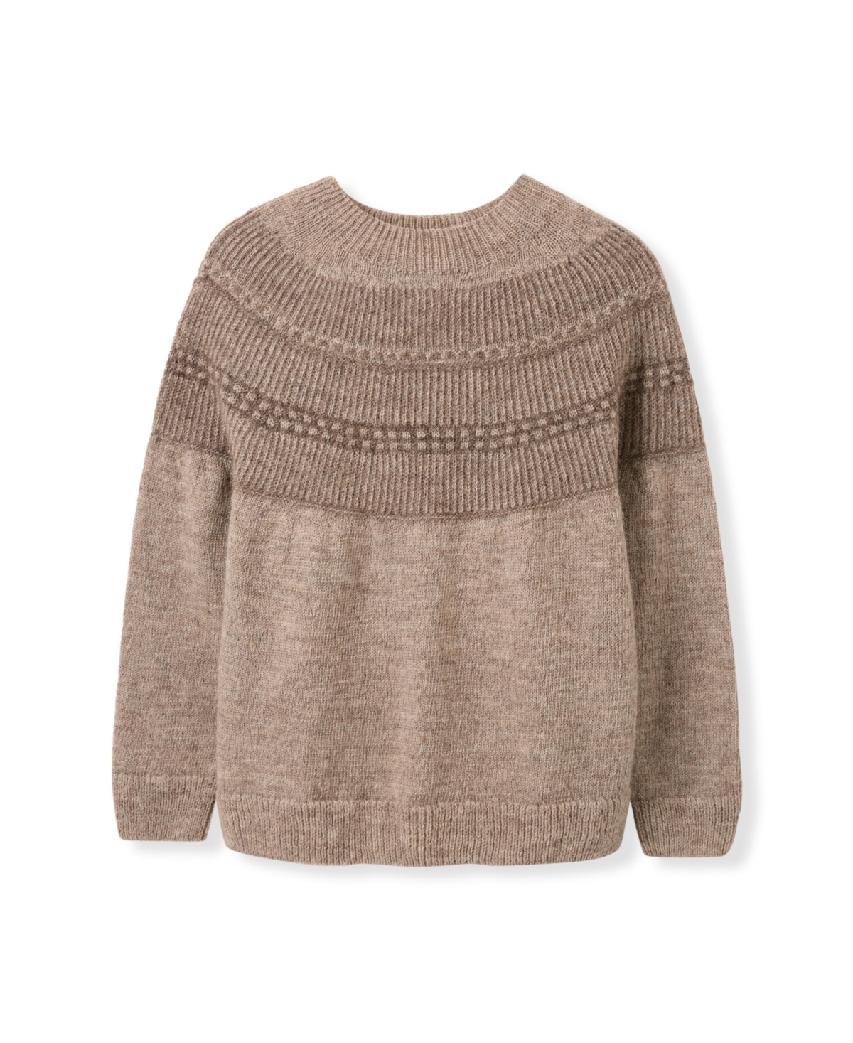 Celtic & Co. Women's British Wool Yoke Pattern Sweater