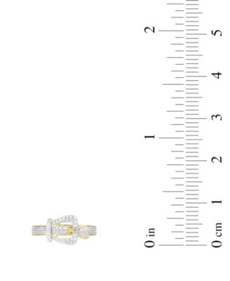 Diamond Ring (1/4 ct. t.w.) in 10k Yellow Gold with White Rhodium