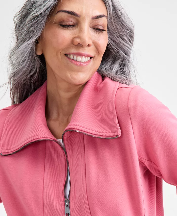 Women's Zip-Front Fleece Tunic - thumbnail 3